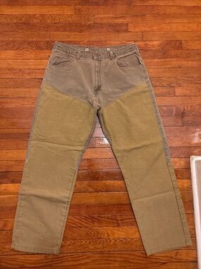 Vintage men’s wrangler rugged wear Two-Tone Utility Khaki pants size 36/30